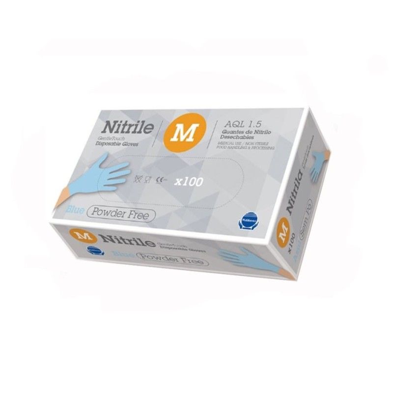 fe6b9cab8a4ac41287fd222c827db7ca Nitrile Gloves Blu Medium - Image 1