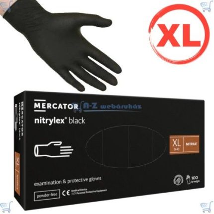 Mercator disposable gloves Black x 100pcs XL