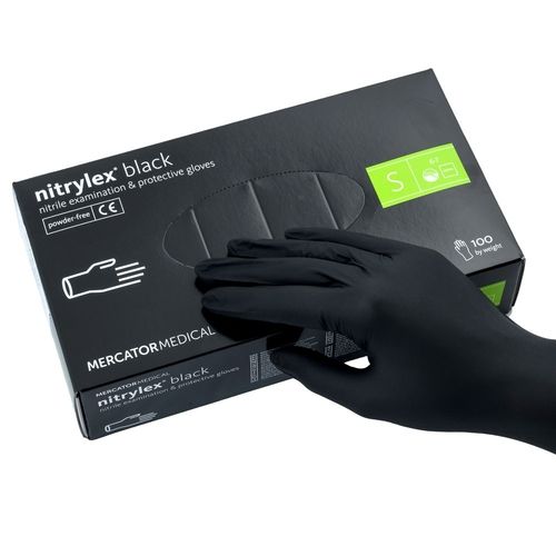 9a0c3495428b4594d895fc968294d2da Mercator disposable gloves black x 100 Small - Image 1